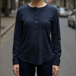 Stylish Navy Long Sleeve Women's Top 6990